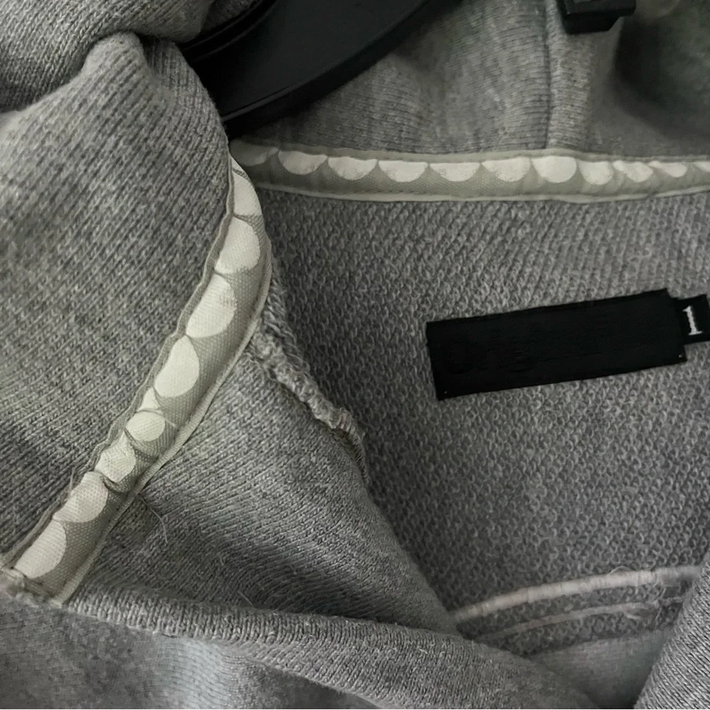 ORIGINAL FAKE sz 1 S Button Down Hoodie Chomper Gray KAWS Japan - Picture 10 of 12